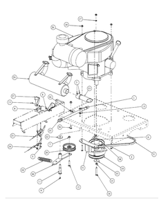 Kawasaki Engine Assembly Diagram and Parts List for M60-KW ROPS-53AH5D8X750-25HP Cub Cadet Lawn Tractor